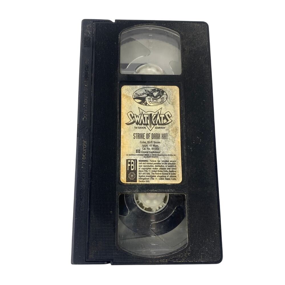 Vintage 90s Swat Kats The Radical Squadron Strike Of Dark Kat VHS Tape Only